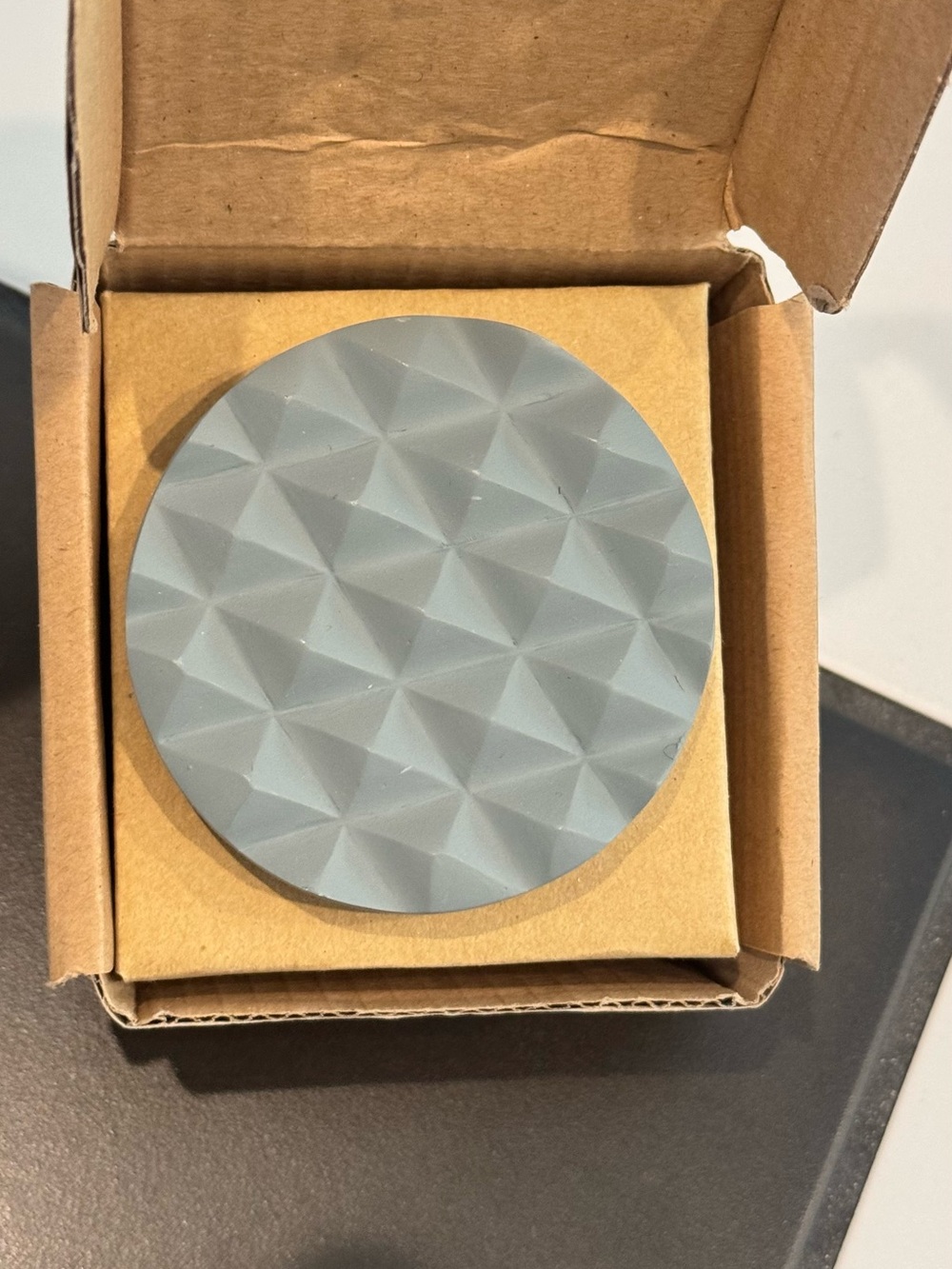 Gray Geometric Silicone Coaster - Unbranded